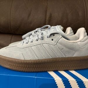 Adidas Samba XLG light Blue Sneakers with Brown Sole brand new damaged box